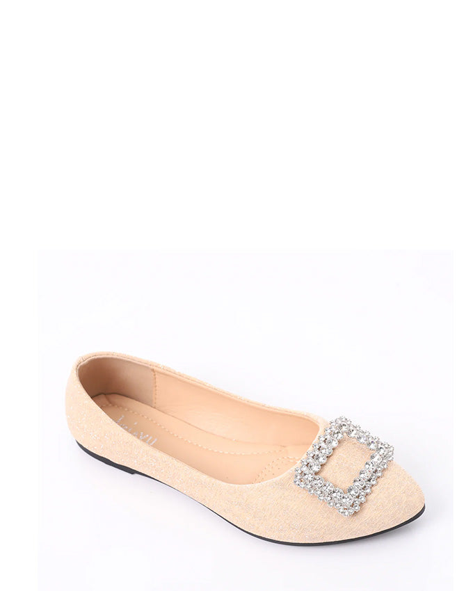 FAN-DJTF-009 Studded Throat Leather Flats