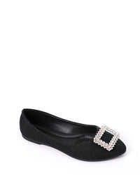 FAN-DJTF-009 Studded Throat Leather Flats