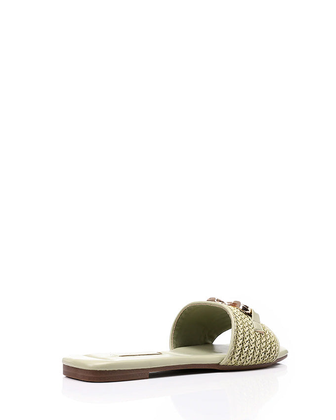 FAN-DJTF-016 Braided Strap Straw Women Slippers