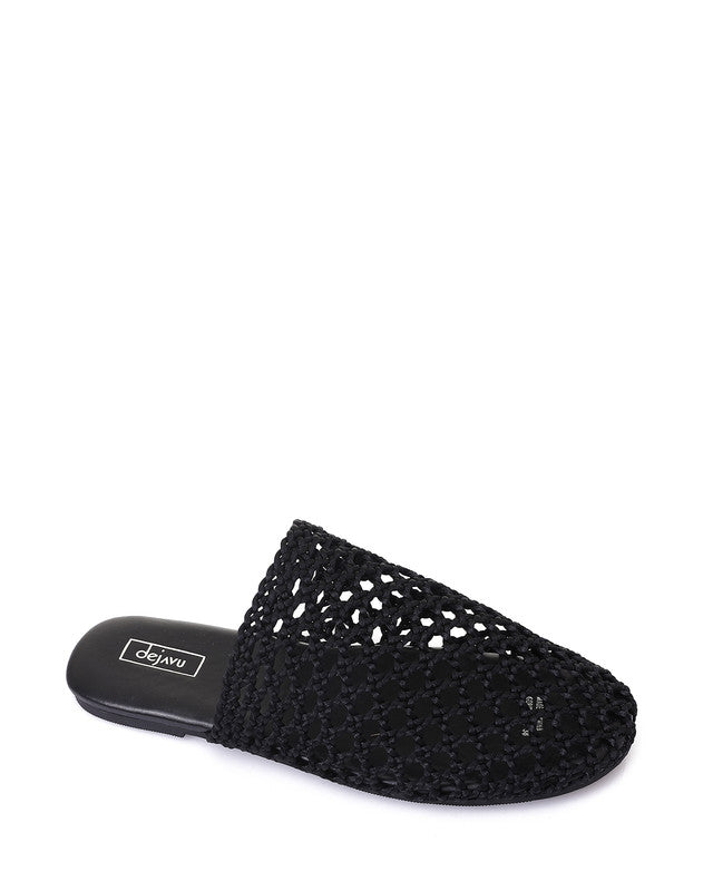 GOR-DJTX-013 Leather Woven Mules