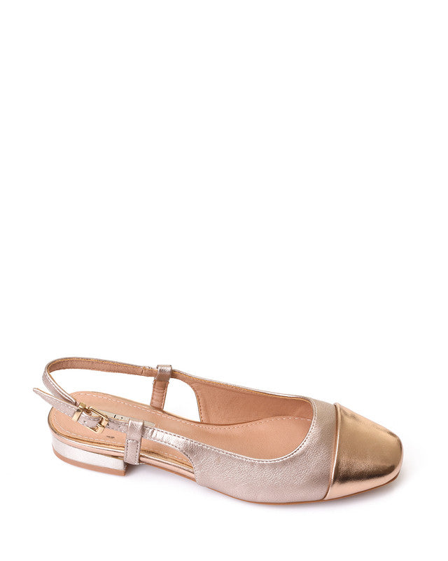 HOT-DJTX-001 Slingback Heel Strap Leather Flats