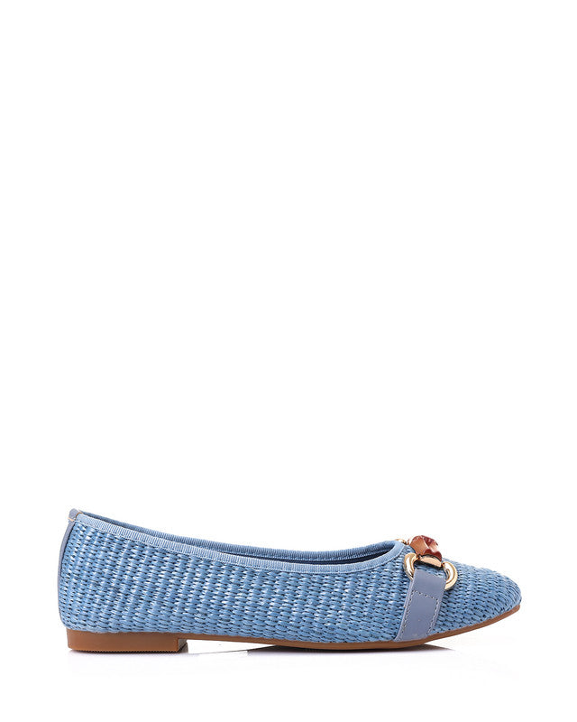 HOT-DJTX-005 Straw Slip On Ballerina