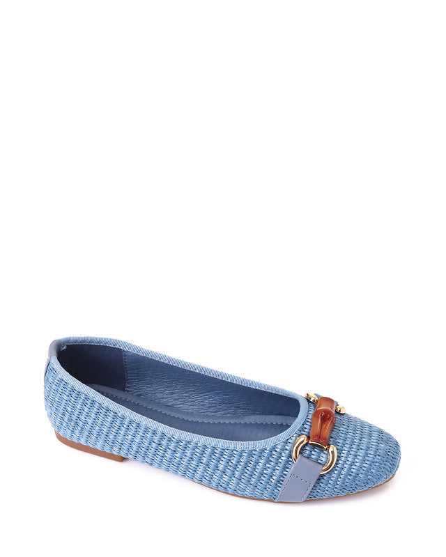 HOT-DJTX-005 Straw Slip On Ballerina