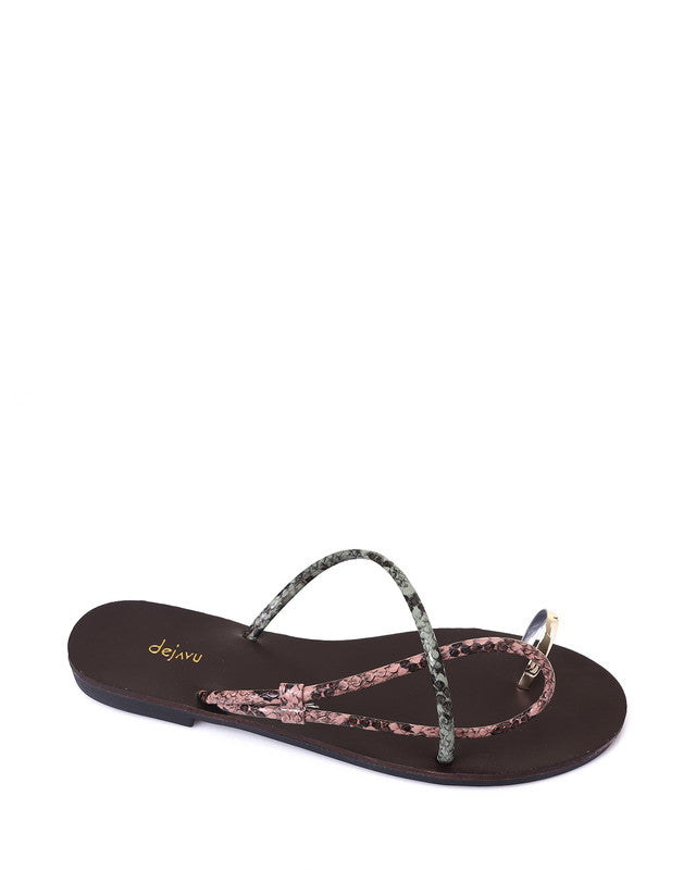 HOT-DJTX-014 Slip-On Strappy Reptile Slipper
