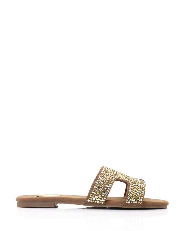 HOT-DJTX-017 Strass Open Toe Summer Slipper