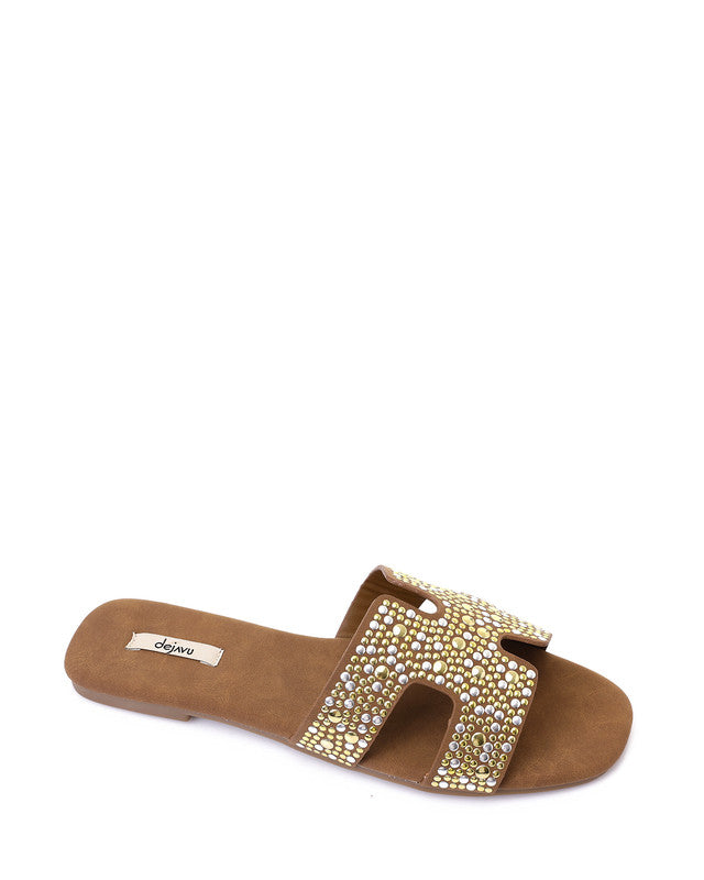 HOT-DJTX-017 Strass Open Toe Summer Slipper