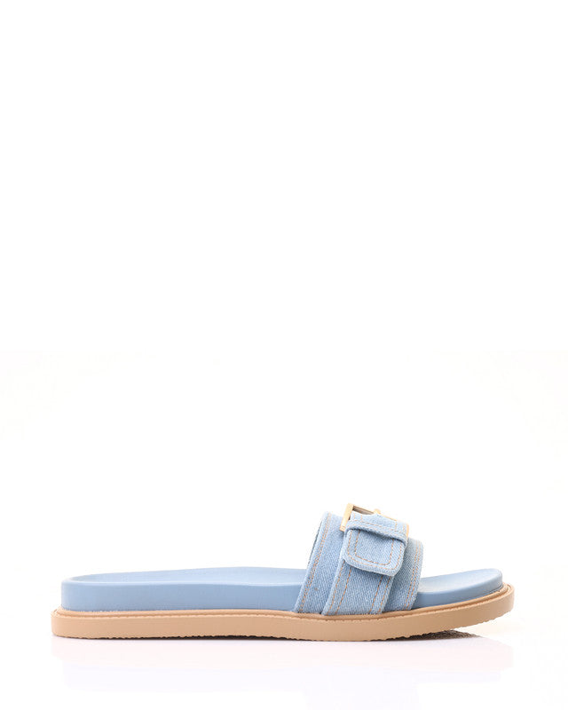 HOT-DJTX-030 Trendy Denim Comfy Slipper