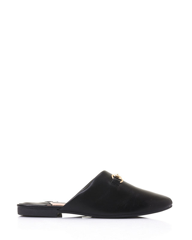 HOT-DJTX-042 Decorative Gold Buckle Mules