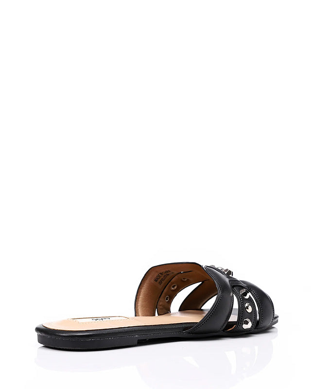 JSP-DJTF-002 Studed Leather Flat Slipper