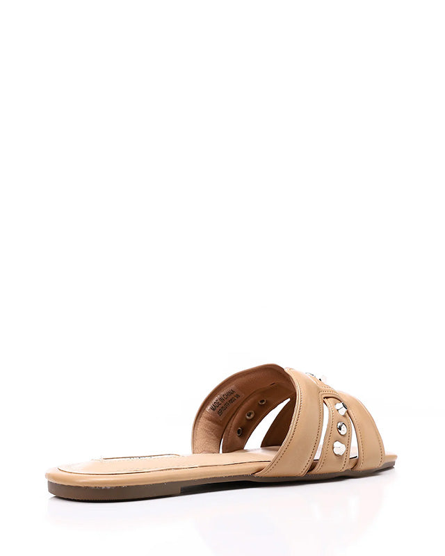 JSP-DJTF-002 Studed Leather Flat Slipper