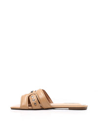 JSP-DJTF-002 Studed Leather Flat Slipper