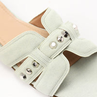 JSP-DJTF-002 Studed Leather Flat Slipper