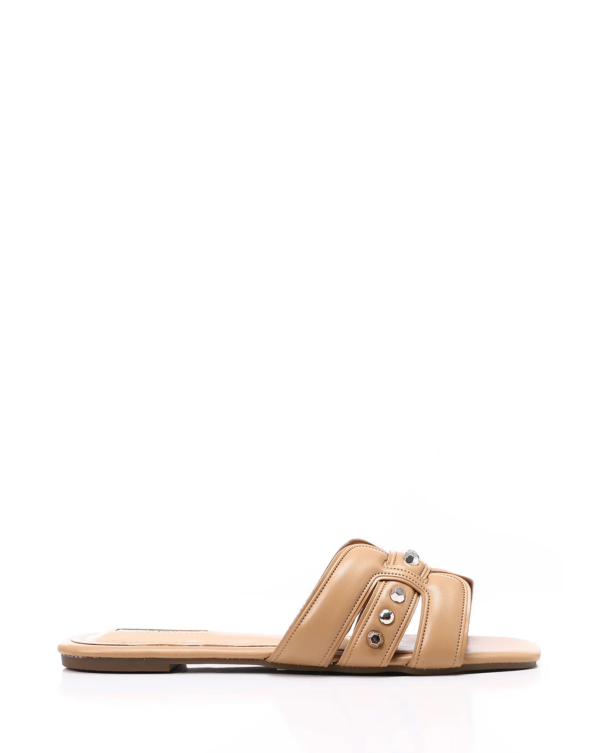 JSP-DJTF-002 Studed Leather Flat Slipper