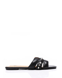 JSP-DJTF-002 Studed Leather Flat Slipper