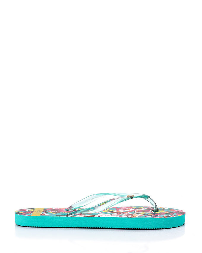 TIM-DJTH-002 Floral Summery Flip Flop With Plastic Straps