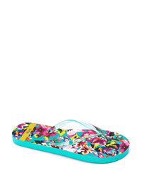 TIM-DJTH-002 Floral Summery Flip Flop With Plastic Straps