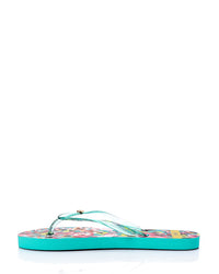 TIM-DJTH-002 Floral Summery Flip Flop With Plastic Straps