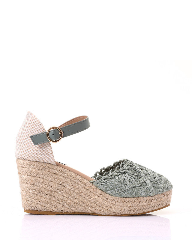 XIE-DJTX-008 Straw Comfy Wedge Sandal