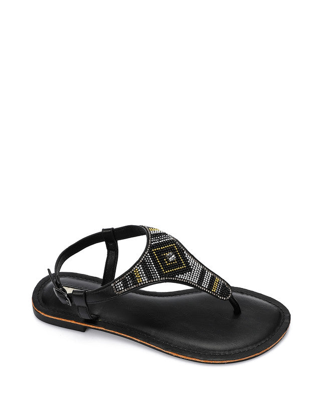 FAN-DJTV-006 Buckle Closure Embellished Sandal