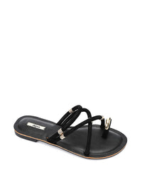FAN-DJTV-007 Decorative Gold Charms Flat Slipper