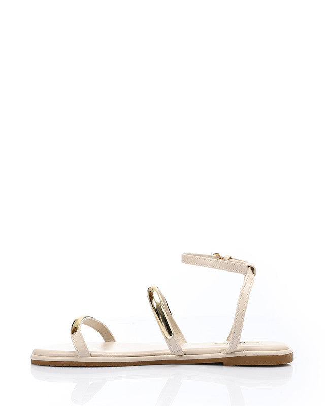 FAN-DJTV-017 Buckle Closure Flat Sandal