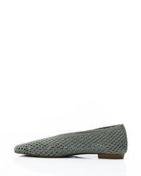 FAN-DJTV-018 Knitted Semi Square Flat Shoes