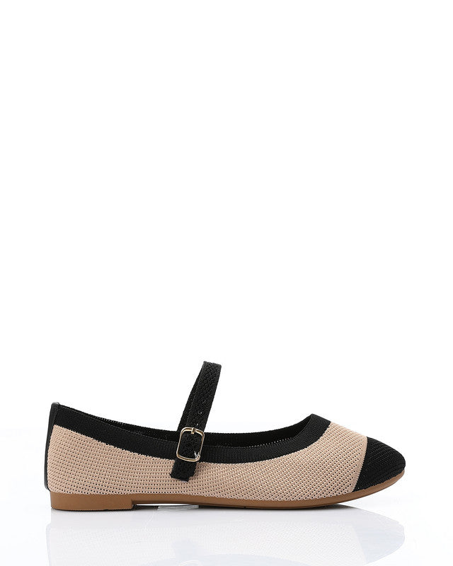 FAN-DJTV-023 Oval Toe Shap Textile Flat Shoes