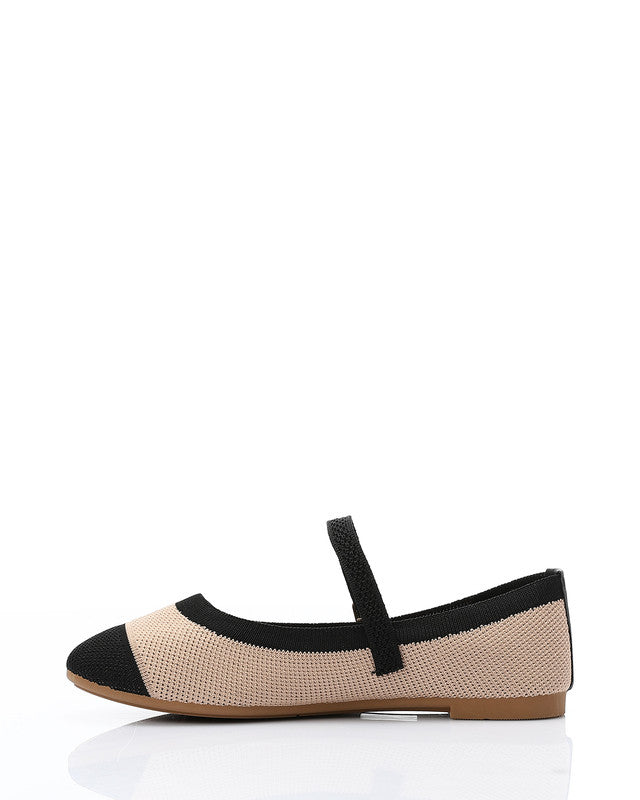 FAN-DJTV-023 Oval Toe Shap Textile Flat Shoes