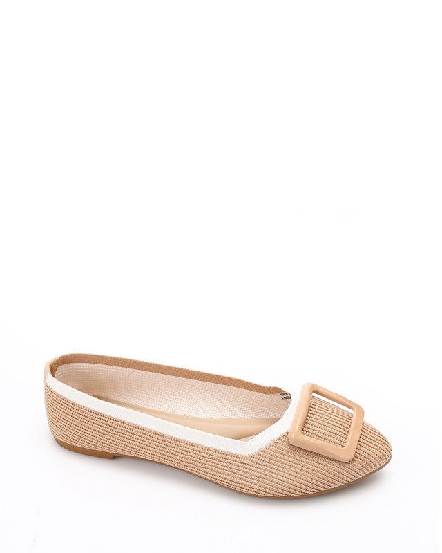 FAN-DJTV-024 Ribbed Textile Flat Shoes