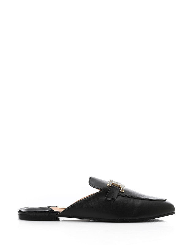 FAN-DJTX-010 Flat Leather Mule