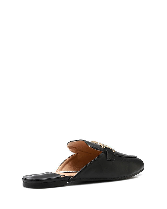FAN-DJTX-010 Flat Leather Mule