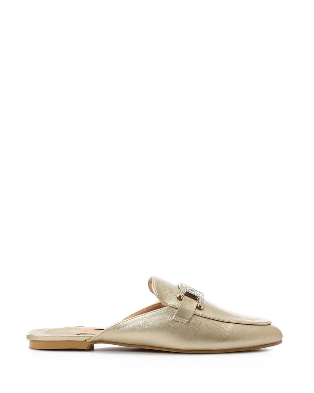 FAN-DJTX-010 Flat Leather Mule