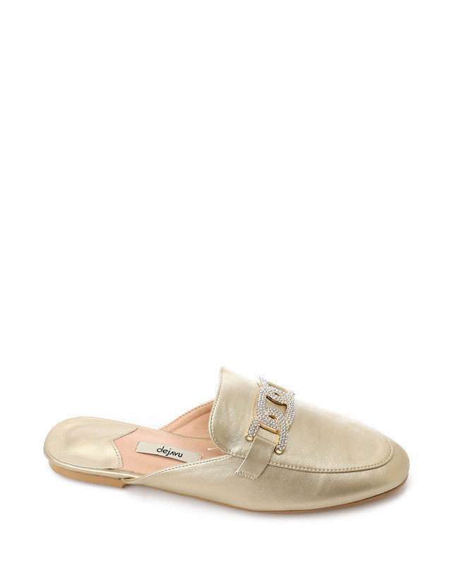 FAN-DJTX-010 Flat Leather Mule