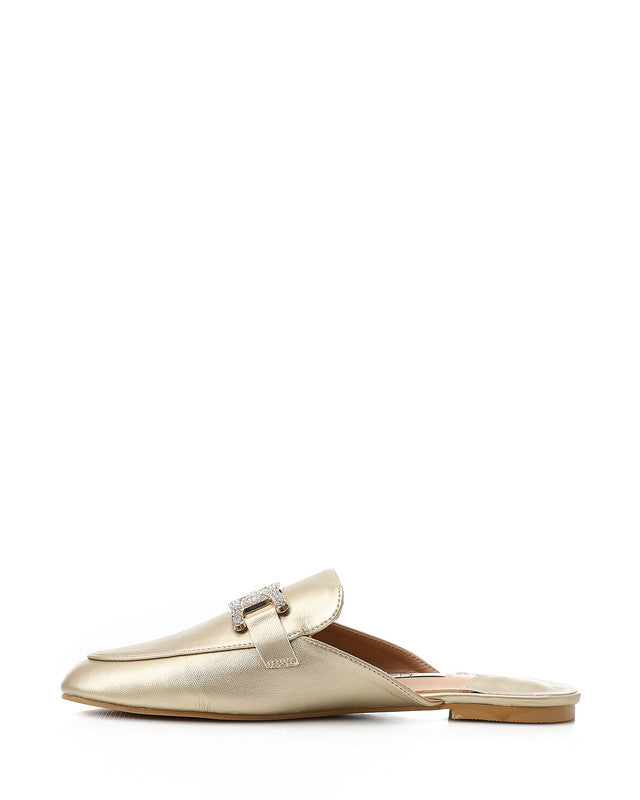 FAN-DJTX-010 Flat Leather Mule