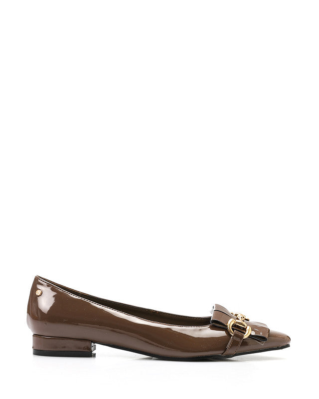 FAN-DVTX-003  Leather Slip On Ballerina