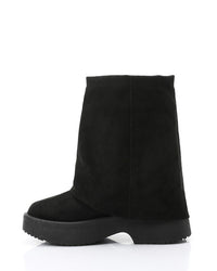 GER-DVTX-005 Suede Fold Mid Calf Boots