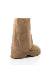GER-DVTX-005 Suede Fold Mid Calf Boots