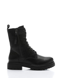 GER-DVTX-011 Textured Leather Combat Boots