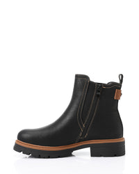 GER-DVTX-013 Rubber Leather Mid Calf Boots