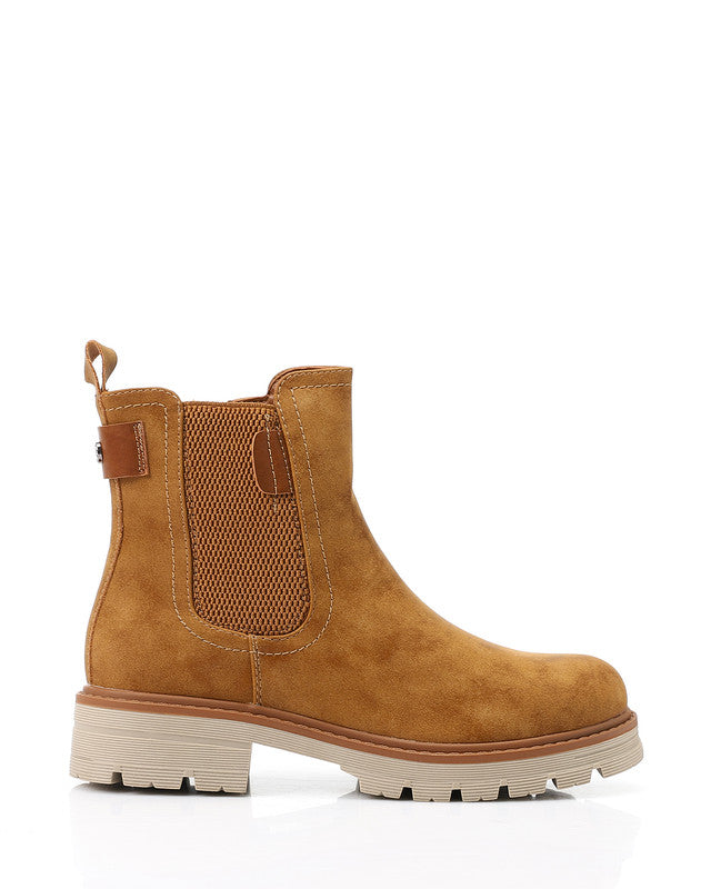 GER-DVTX-013 Rubber Leather Mid Calf Boots