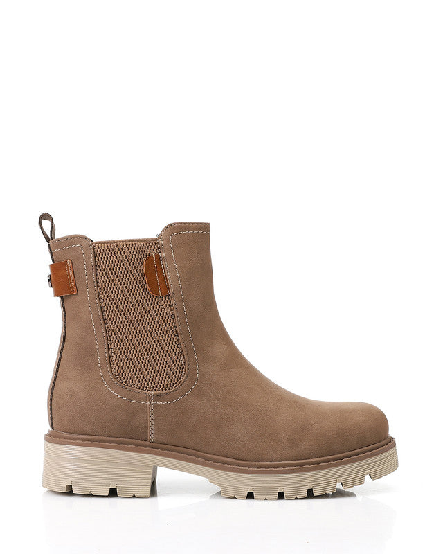 GER-DVTX-013 Rubber Leather Mid Calf Boots