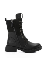 GER-DVTX-021 Lace Up Zipped Combat Boots