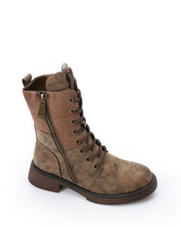 GER-DVTX-021 Lace Up Zipped Combat Boots