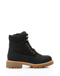 GER-DVTX-023 Leather Combat Ankle Boots