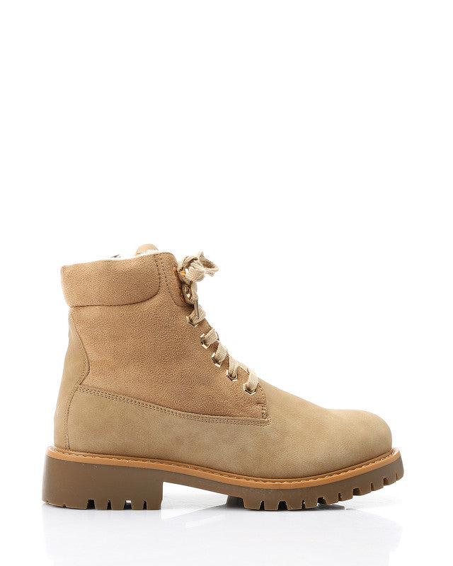 GER-DVTX-023 Leather Combat Ankle Boots