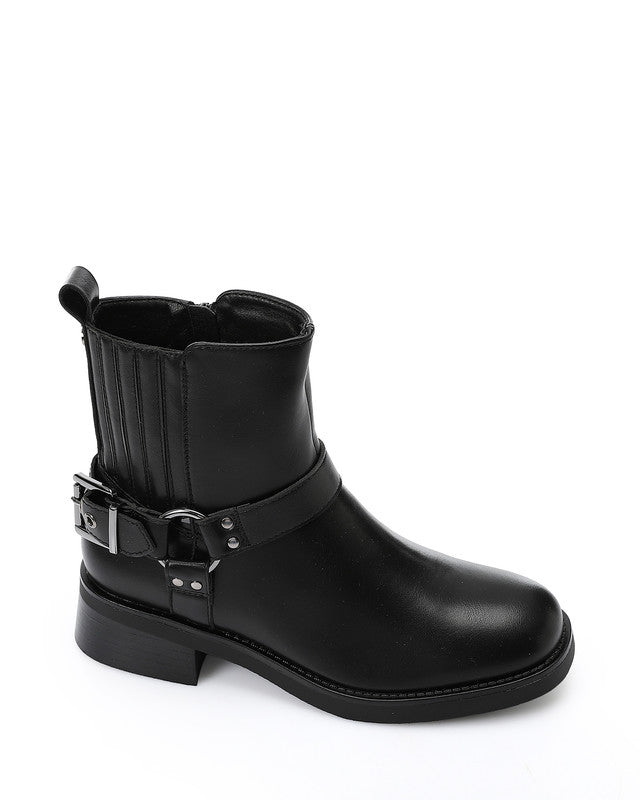 GER-DVTX-024 Mid Heel Biker Boots