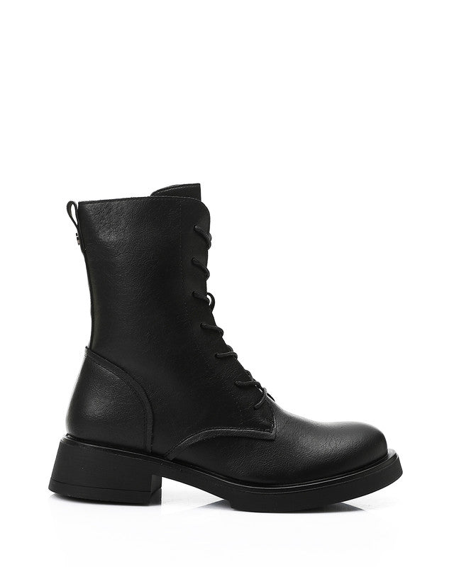 GER-DVTX-027 Mid Heel Combat Boots