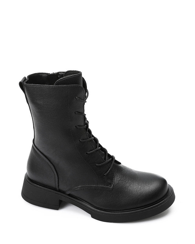 GER-DVTX-027 Mid Heel Combat Boots