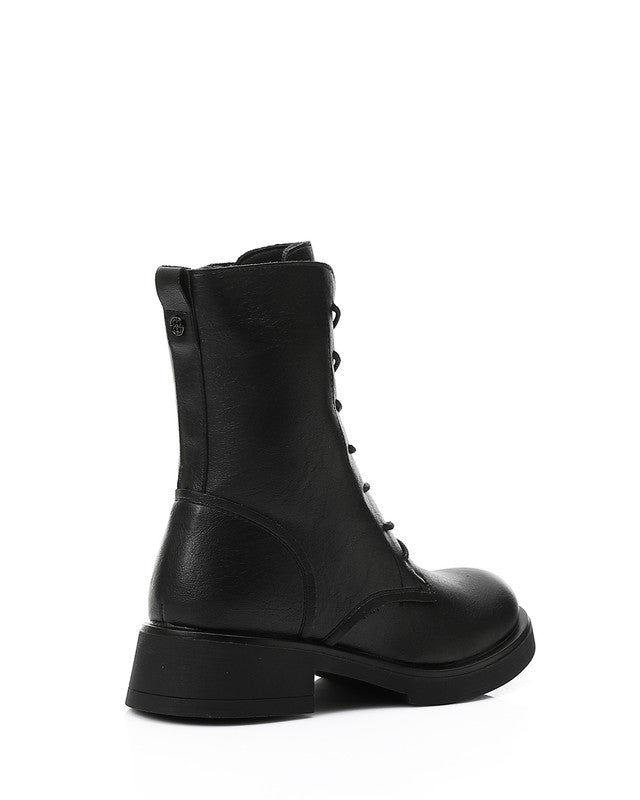 GER-DVTX-027 Mid Heel Combat Boots