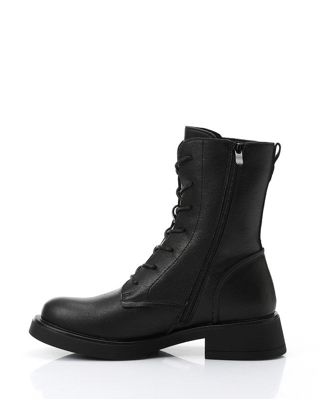 GER-DVTX-027 Mid Heel Combat Boots